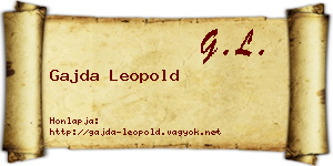 Gajda Leopold névjegykártya